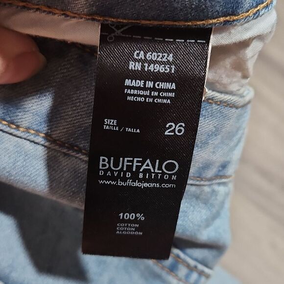 NWT High Rise Jupe Buffalo Ivy Star Denim Raw Hem Skirt - Picture 11 of 11